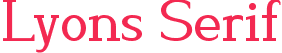 Lyons Serif